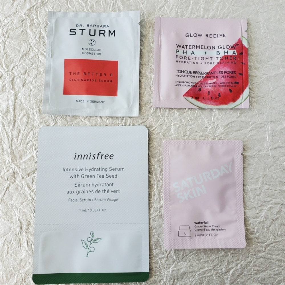 Saturday Skin Dr. Barbara Sturm Glow Recipe Innisfree samples
